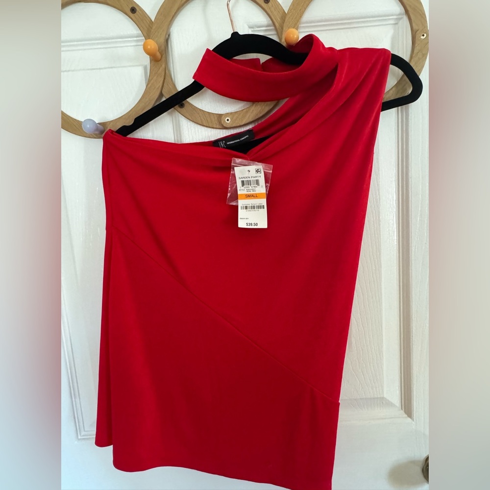 NWT INC Elegant Red One-Shoulder Dress